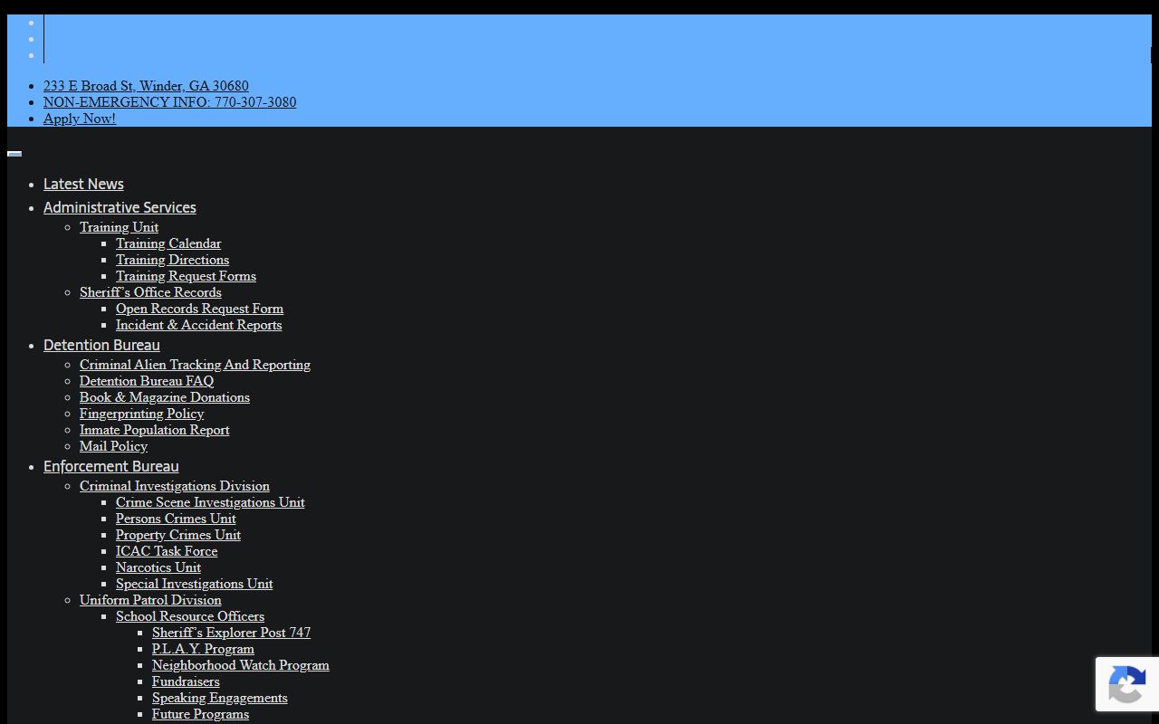 Barrow County arrest records and court charges Sheriff's Office website