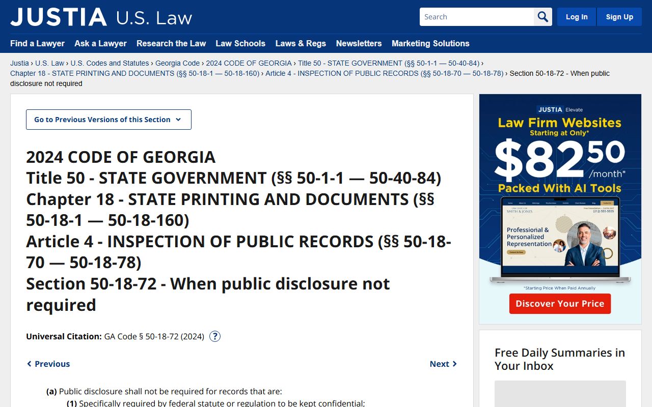 Barrow County court records Georgia restricted records statute