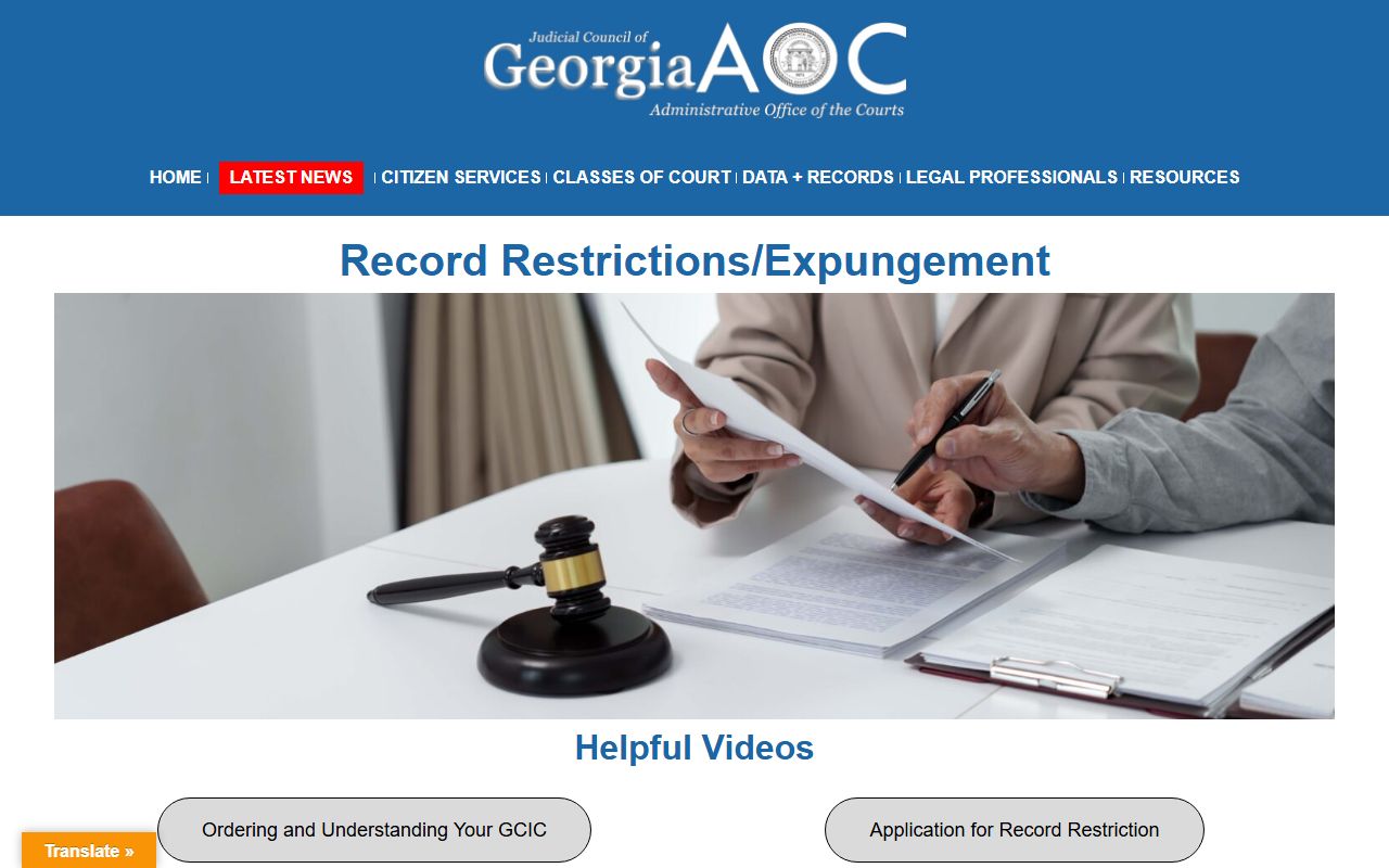 Barrow County criminal court records Georgia Courts record restriction help
