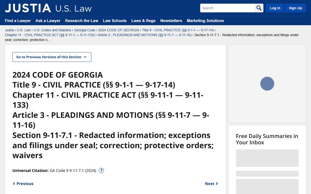 Barrow County criminal court records protected filing statute