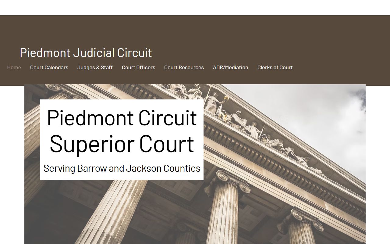 Barrow County Superior Court records Piedmont Judicial Circuit page