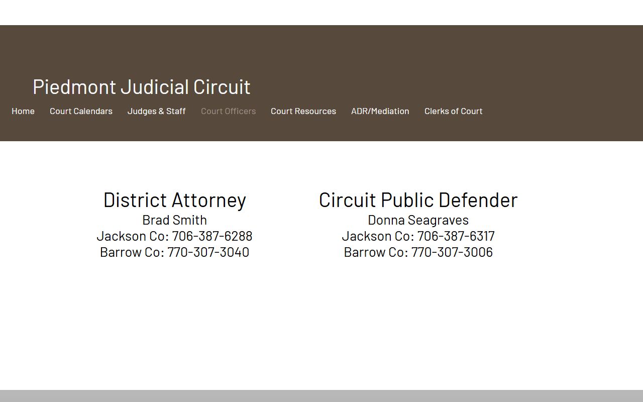 Barrow County Superior Court records circuit court officers