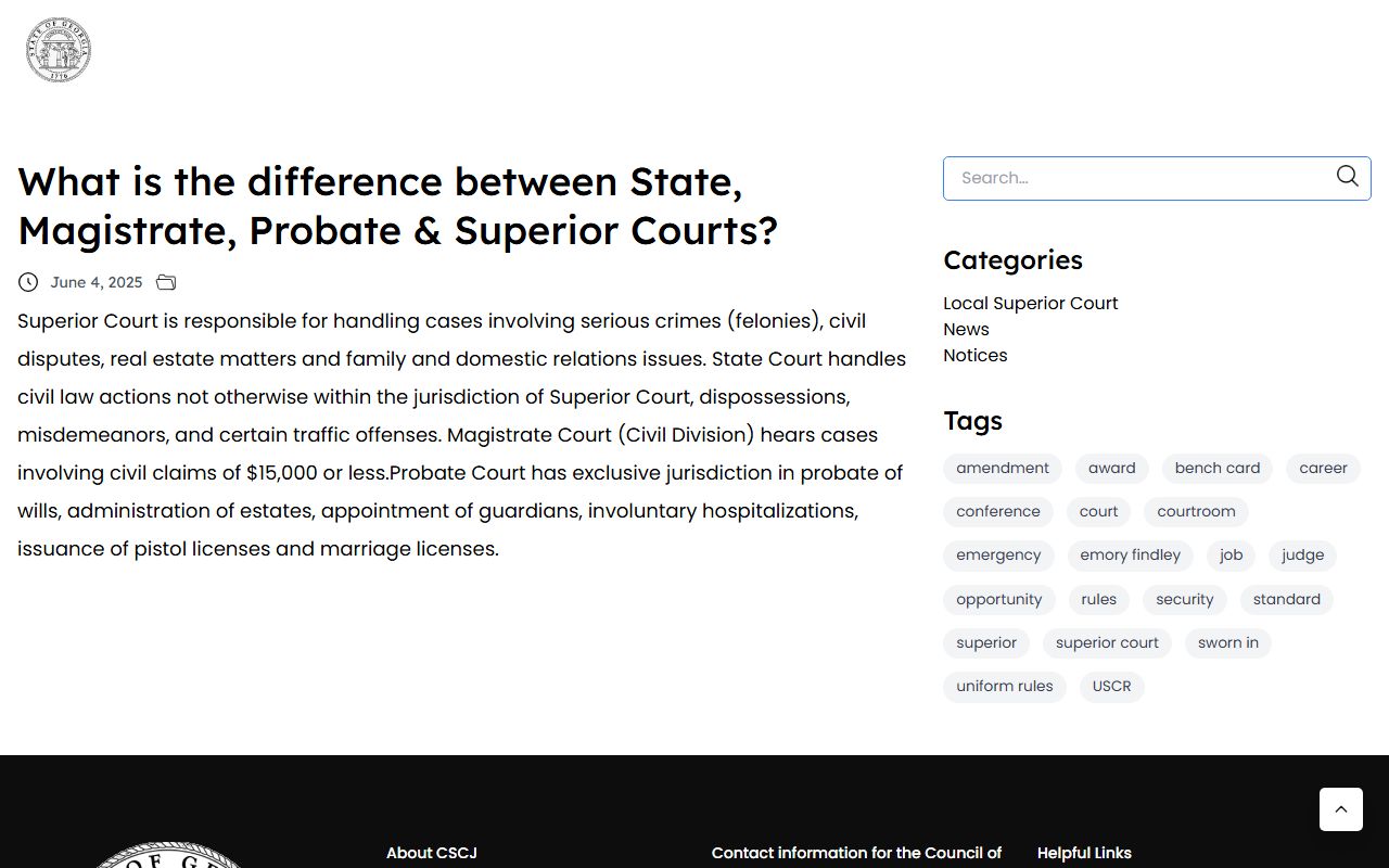 Barrow County Superior Court records Georgia court jurisdiction FAQ