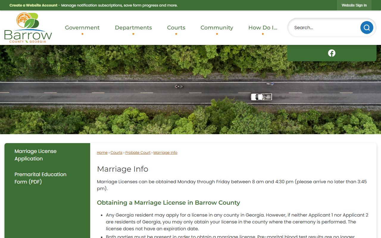 Barrow County marriage records marriage license and certified copy rules